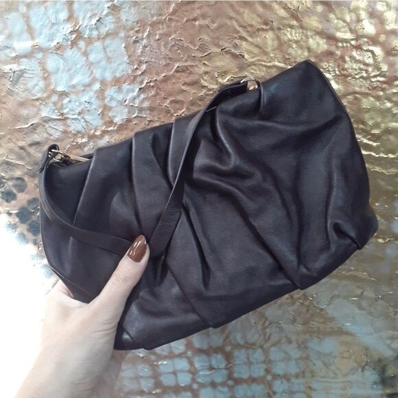 Nwot Zara Genuine Leather Burgundy Mini Bag - Picture 14 of 16